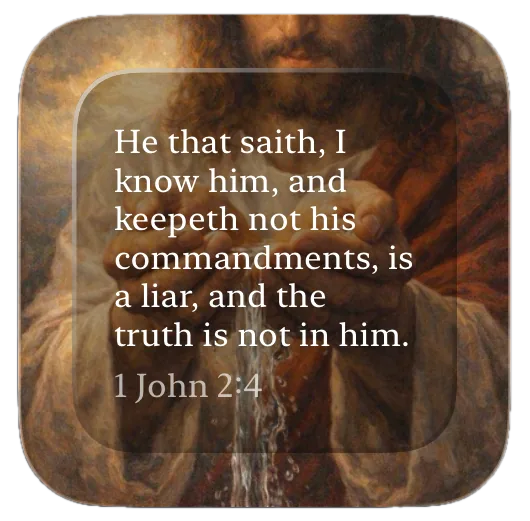 1 John 2:4 Christian widget for iPhone