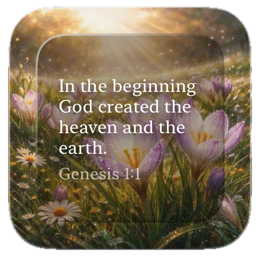 Genesis 1:1 creation Bible widget for iPhone