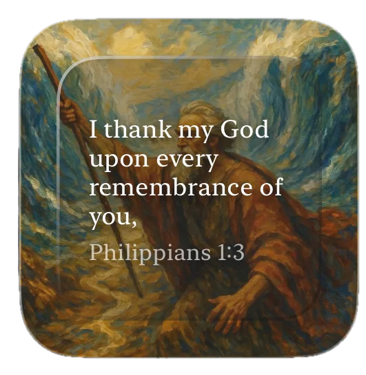 Philippians 1:3 Bible quote widget for iPhone